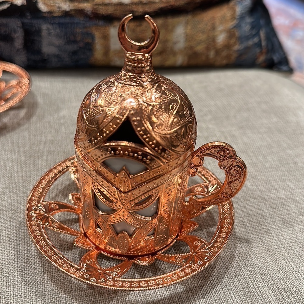 Traditional Ottoman Turkish Coffee cup set - Picture 3 of 6